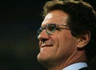 MADRID, SPAIN - NOVEMBER 18: Real Madrid manager Fabio Capello of Italy watches his team warm up before the Primera Liga match between Real Madrid and Racing Santander at the Santiago Bernabeu stadium on November 18, 2006 in Madrid, Spain.  (Photo by Denis Doyle/Getty Images)